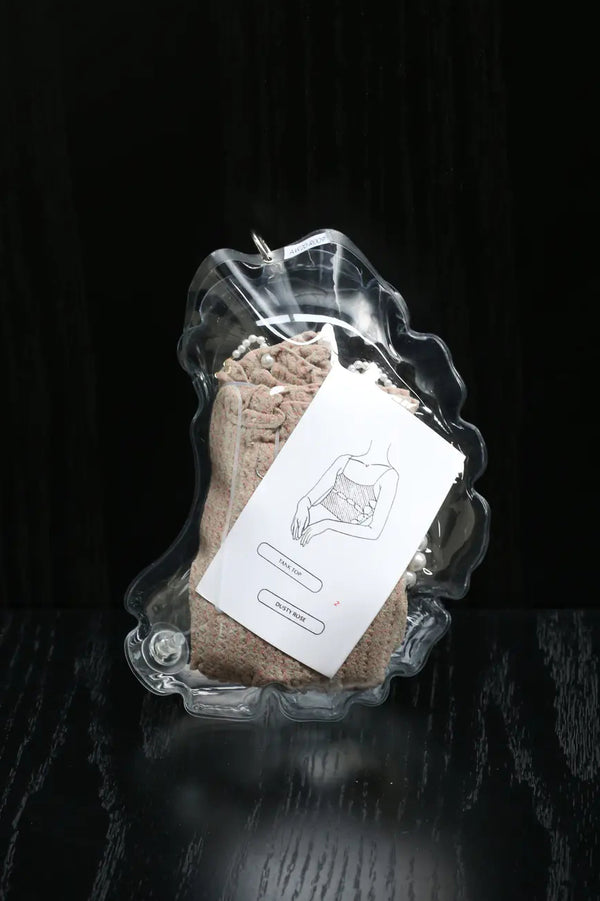 Rui Zhou R009 series horizontal cut pearl chain tube top skin-friendly stretch handmade RUI-R009-AW20-HUIFEN gray powder